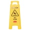 Rubbermaid Commercial Caution Wet Floor Floor Sign, Plastic, 11 x 12 x 25, Bright Yellow FG611277YEL - alternate 1